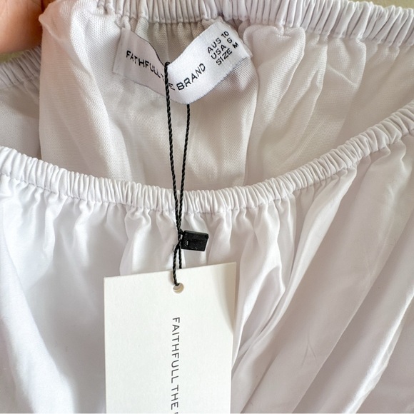 Faithfull the Brand New Gabrielli Mini Dress cut out White Size M/ US 6 - Picture 4 of 10